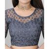 Blusa de Boda Pakistaní Cuello Redondo Choli Étnico para Mujer India Mangas Medias