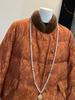 Maternity Retro Chinese Style Fur Collar Duck Down Jacket - Winter 2025