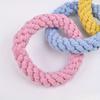1pc Colorful Donut-Shaped Rope Pet Toy - Durable Chew & Teeth Cleaning Toy for All Dog Breeds, Interactive Play, Dog Toys
