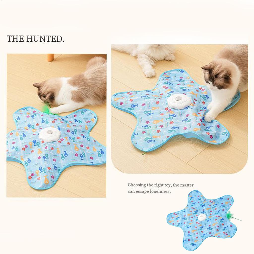 Automatic Cat Toys Indoor Cat Toy Star-Shaped Chew-Proof Three Speed Games for Teething Hunting Mental Stimulation Training
