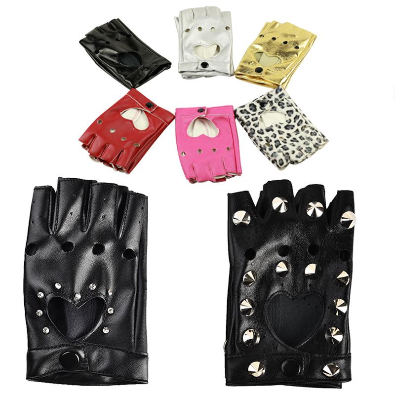 Women's Half-Finger Steel Pole Dance Gloves for Nightclub and Fashion Shows
