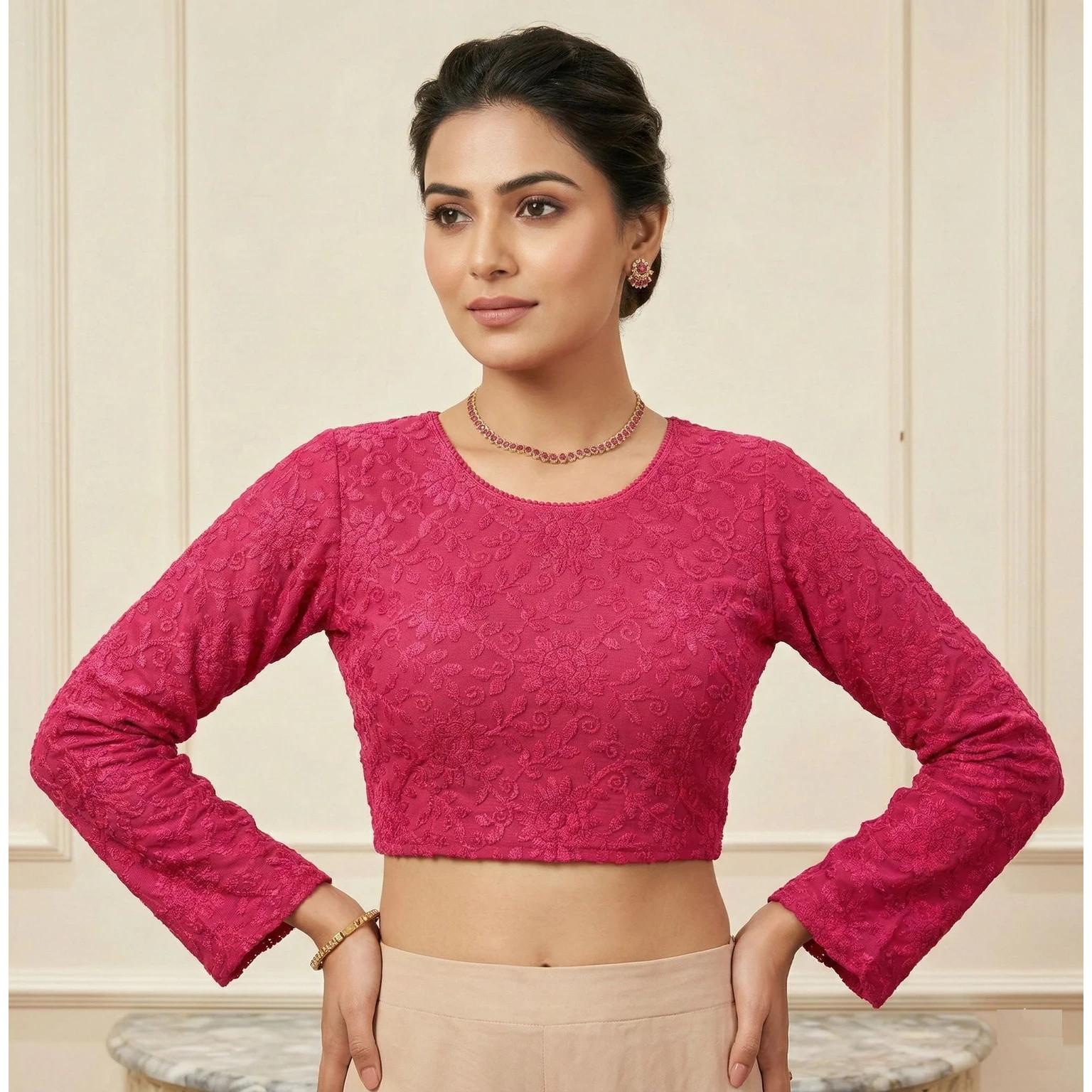 Readymade Ethnic Beautiful Blouse Designer Embroidery Party Wear Bollywood Choli