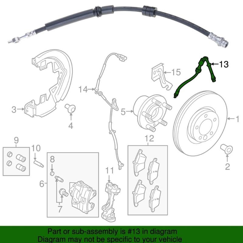 2Pcs Front Brake Hose for Discovery Sport L550 Evoque LR095287 LR135811 LR075356 LR057827 Auto Replacement Accessory