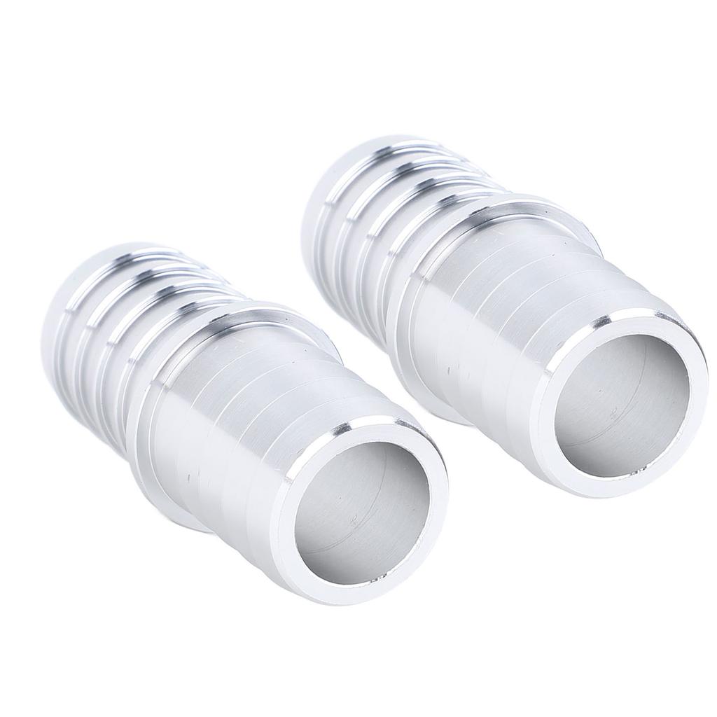 1 Pair 3 4 to 3 4in Hose Barb Splice Coupler Aluminum Alloy Radiator Intercooler Heat Exchanger Repair Mend Fitting