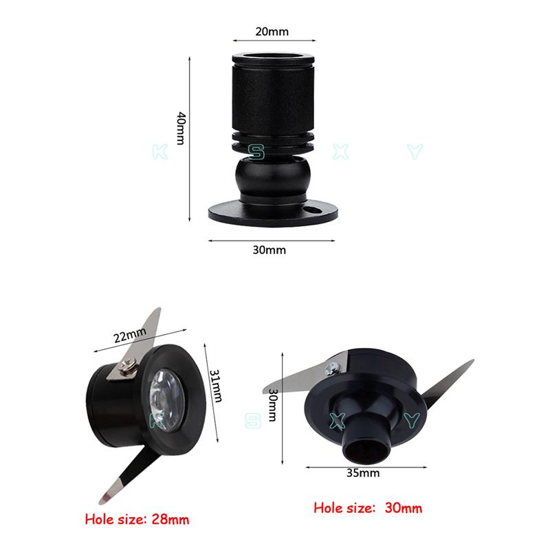 

1W 3W Led Cabinet Mini Spot Light 110V 220v Downlight 12v DC Jewelry Show Include Led Driver 4000K Ceiling Light