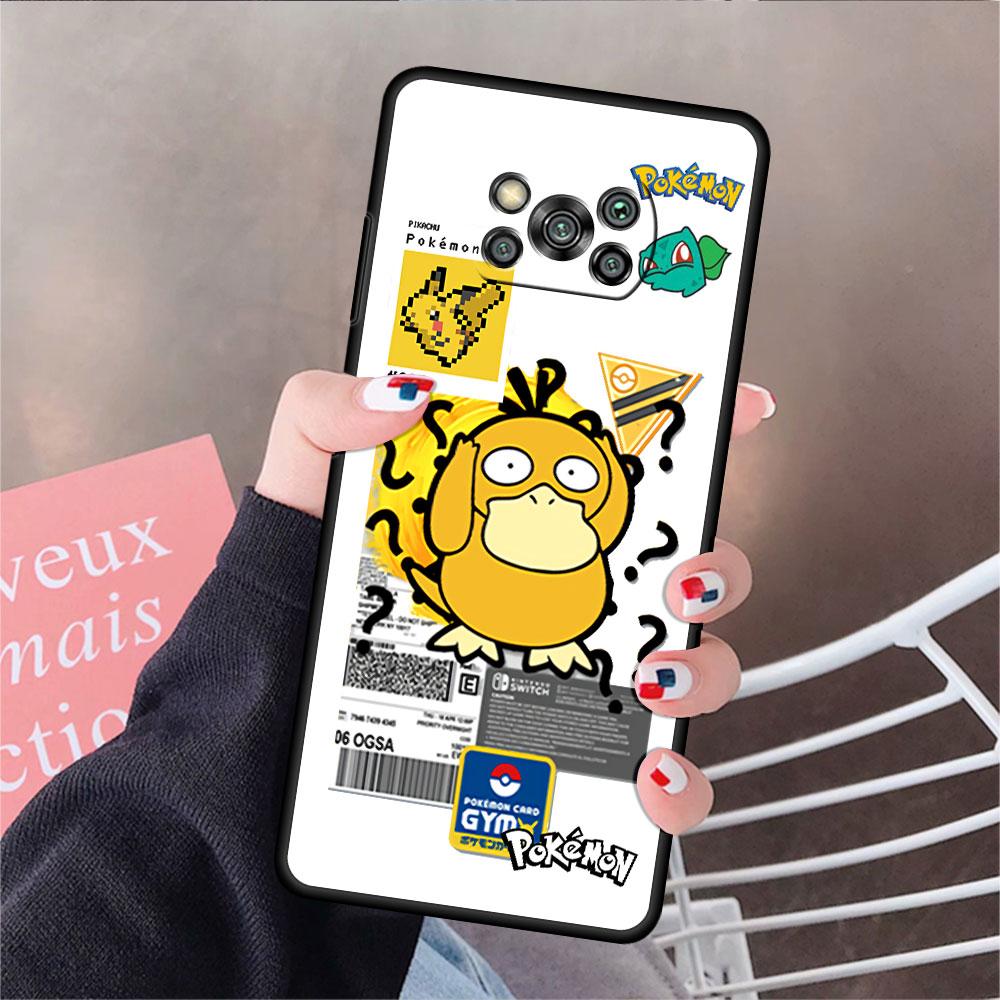 Phone Case For Xiaomi Mi Poco X3 NFC X4 M4 M3 Pro F1 F4 F3 GT C40 11T 11 Lite 5G Fundas Black Cover Magic Fairy Pikachu Gengar