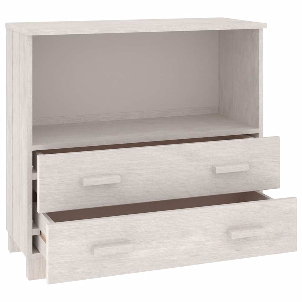 Vidaxl Szafka Hamar, Biała, 85X35X80 Cm, Lite Drewno Sosnowe