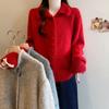 Oversized Womens Knit Sweater Winter Korean High Neck Rolled Edge Thick Warm Pullover Plus Size