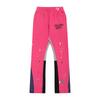 Gallery Dept Pantalon de survêtement décontracté style high street à cordon de serrage, splicing à éclaboussures d'encre peint à la main, légèrement tiré, pantalon de sport ample pour hommes et femmes