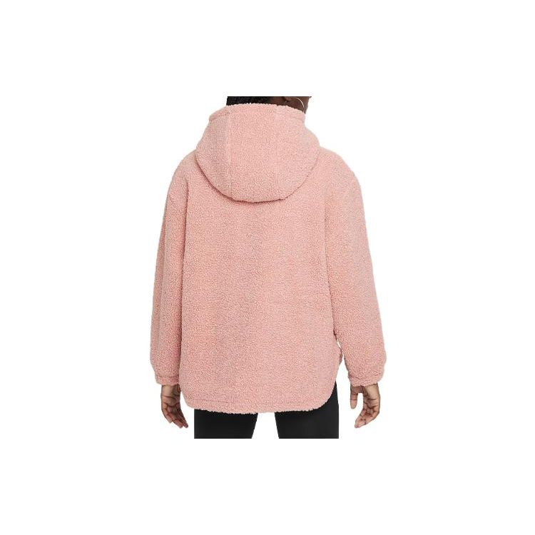 Nike Fleecejakke med høy luv og ensfarget logo Barn Yttertøy Rosa FN4783-618