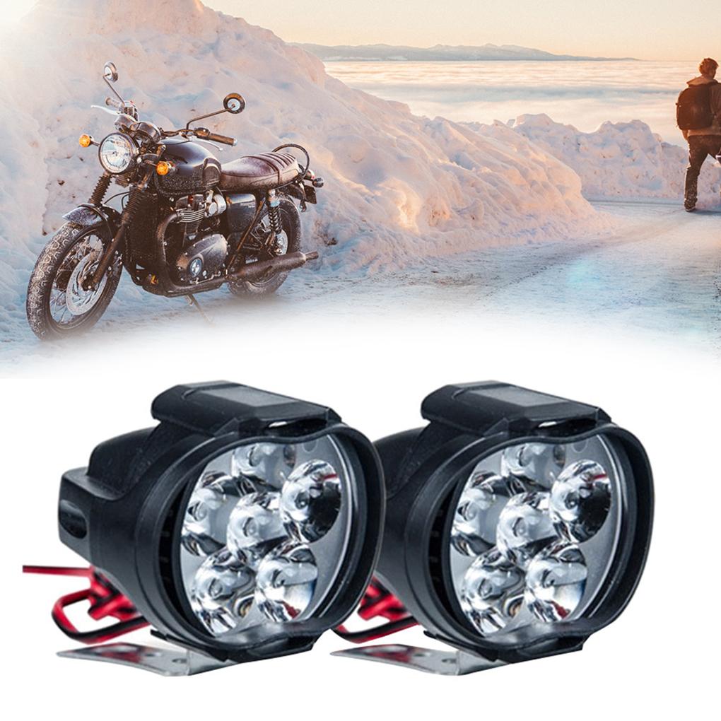 2Pcs Motorcycle Light Front Fog Driving Light with Switch Motorbike Accessory
