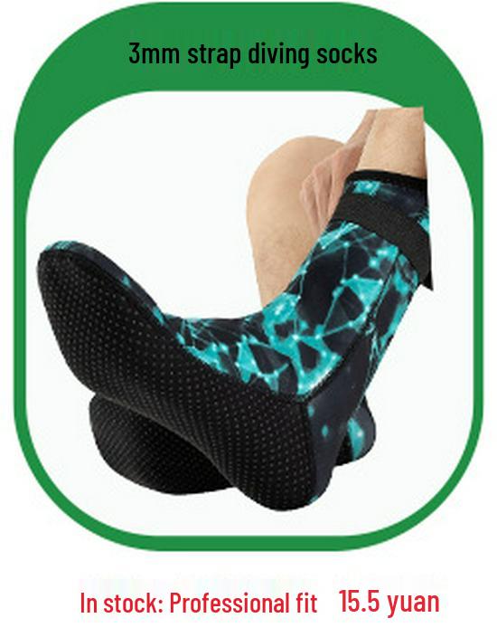 Korean Neoprene Non-Slip Wear-Resistant Dive Socks, 3/5/7mm, Warm & Quick-Drying, Mid-Calf Beach & Outdoor Use