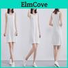Elegant Women Long Cami Stretch Tank Top Sleeveless T Shirt Bodycon Tunic Mini Dress