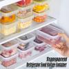 Tragbare durchsichtige Kühlschrank-Aufbewahrungsbox rechteckig stapelbar transparent Gemüsefach versiegelt Küchengefrierschrank Dichtungsbehälter