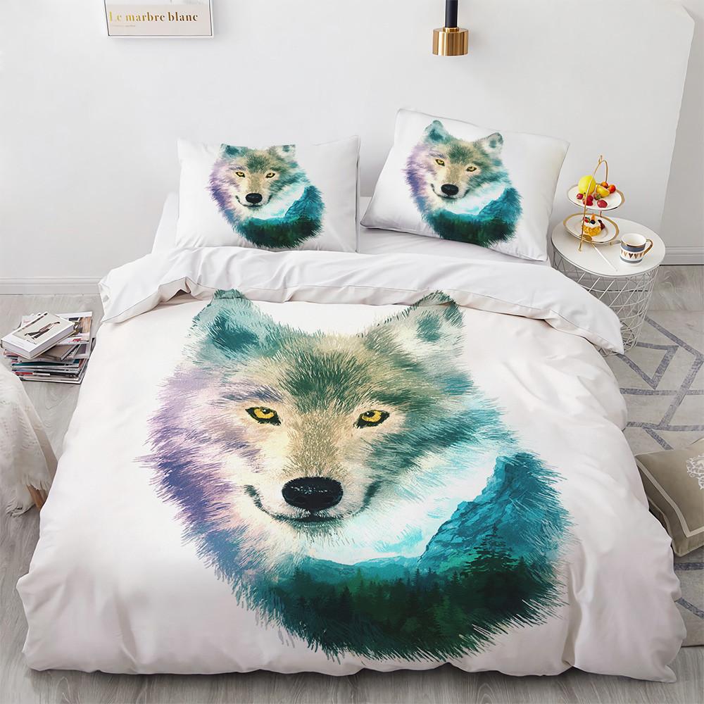 3D Print Wolf Bed Cover Set Adults Winter Duvet Cover Sets Kids,twin Full Queen King Bedroom Set Home Textile Housse De Couette