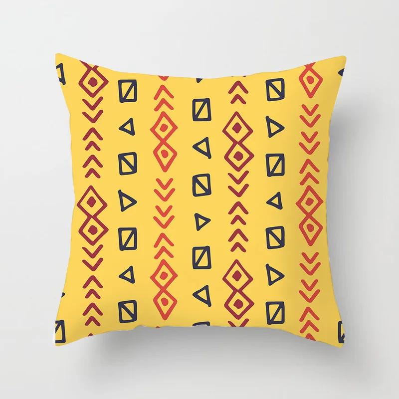 Neue ethnische Muster-Druck Kissenbezüge Gold Rosa Blau Bohemian Dekorative Geometrische Wurfkissenbezüge Sofa Auto Bett Kissenhülle
