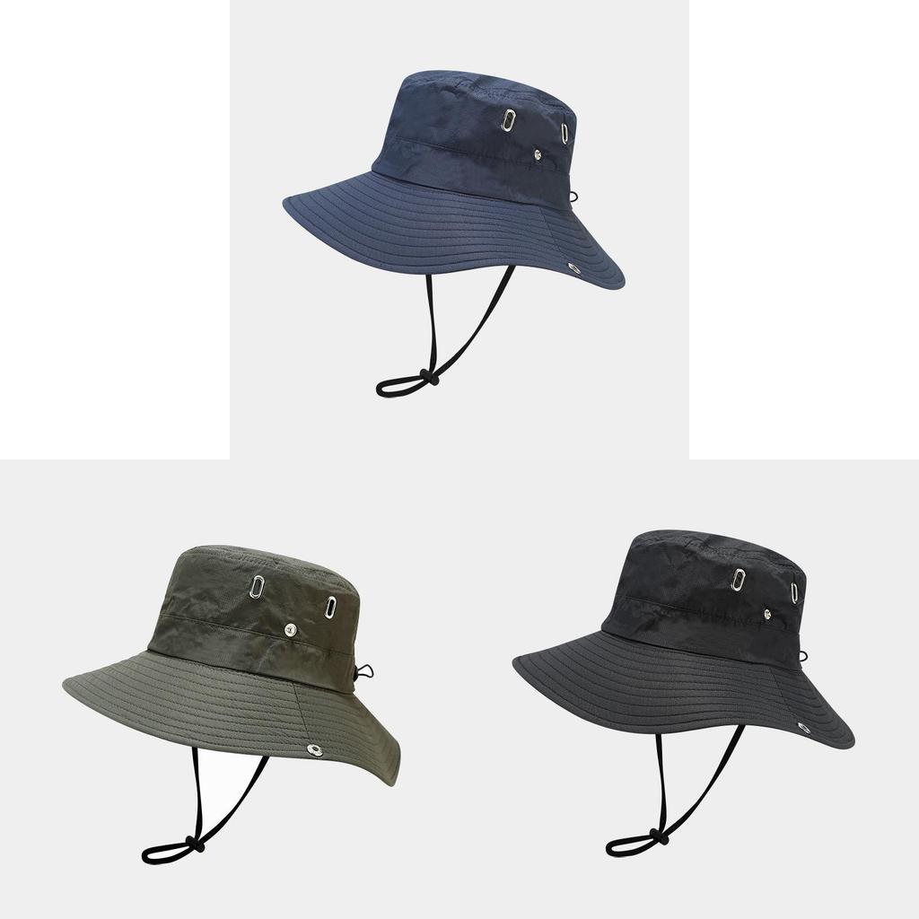 Casual Outdoor Sun Hat With Wide Brim Waterproof Breathable For Hiking And Travel