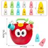 Apple Sorting Toy with Storage Stacking Toy Matching Number Toys with Number & Color Sorting Apple & Worm for Baby Toddlers