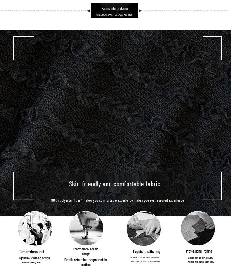 2023 Summer French Lace Plus Size Dress for Women, Straight Mid-Length Skirt