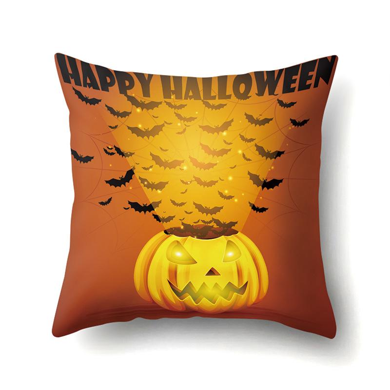Halloween Polyester Kissenbezug Auto Lendenkissen Kürbis Sofa Kissenbezug Heim Wohnzimmer Kissenbezug
