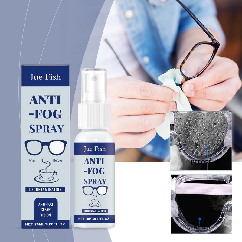Jue Fish 20Ml Anti Fog Spray Glasses Anti Fogging Cleaning Lenses Clear Vision Waterproof Portable Defogger