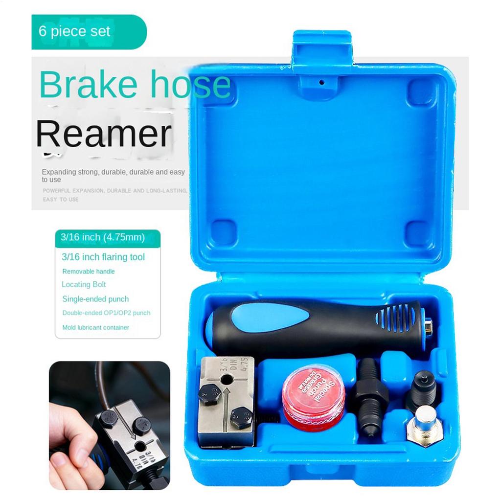 3/16in Car Brake Double Line Flaring Tool Handheld Brake Line Double Tool For Motorcycle Automotive Truck Brake Flare Tool