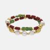 Bracelet - Luxenter - Kany - finition or jaune 18k - Perle blanche - Élastique 14,5 mm