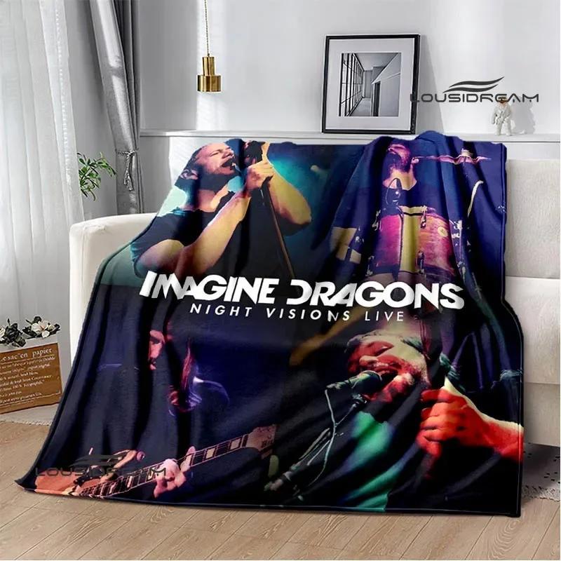 Rock Band Imagine Dragons Printed blankets Flannel Warm blanket Soft Cozy Blanket Travel Blankets bed linings Birthday Gift