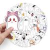 100 Unique Cartoon Ghost Graffiti Stickers for Skateboard, Luggage, and DIY Halloween Decor (PVC)