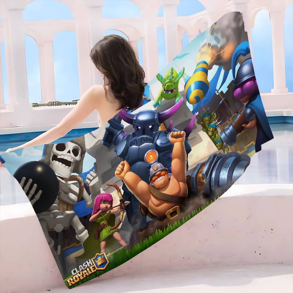 Asciugamano da Bagno in Microfibra C-Clashs R-Royale Morbido Assorbente Traspirante Per Bambina Bambini Decorativo Cartone Animato Asciugamano da Spiaggia