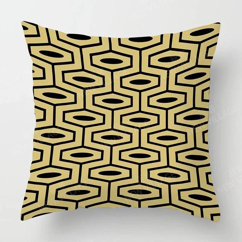 Nordic Fall Home Decor Autumn Throw Pillow Case Sofa Cushion Cover Modern   Geometry