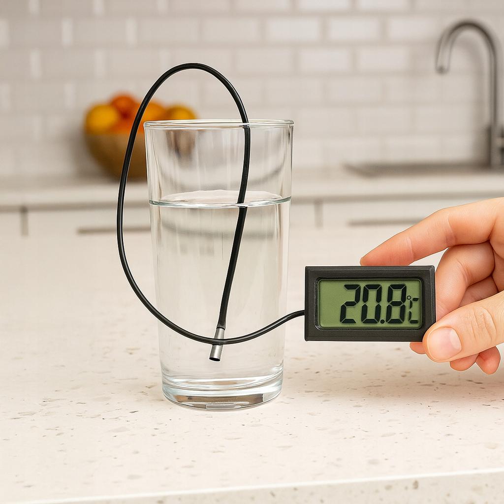 Digital electronic panel thermometer with LCD probe, accurate and precise