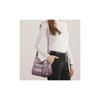 For The Ladies Bags Soft Waterproof Multi Zipper Leather Satchel Outdoor Travel Shoulder Bag Purple