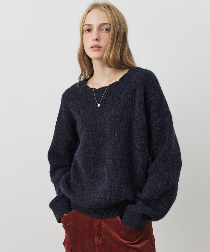CITYBREEZE Alpaca Veil Round Neck Knit_3 Colors