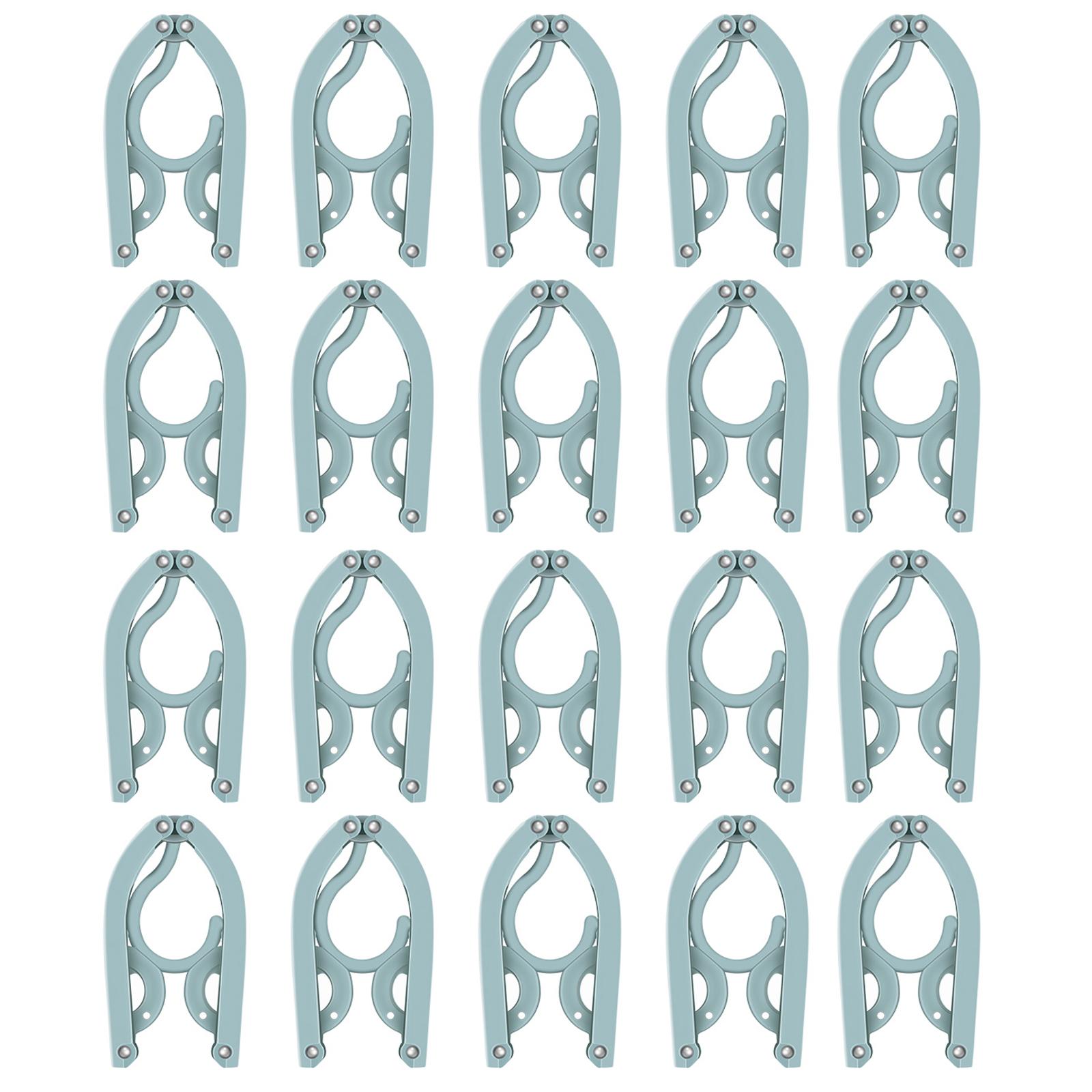

1/20Pcs Travel Hangers Lightweight Portable Clothes Hangers with Non-Slip Grooves Space Saving Foldable Clothes Hanger Plastic
