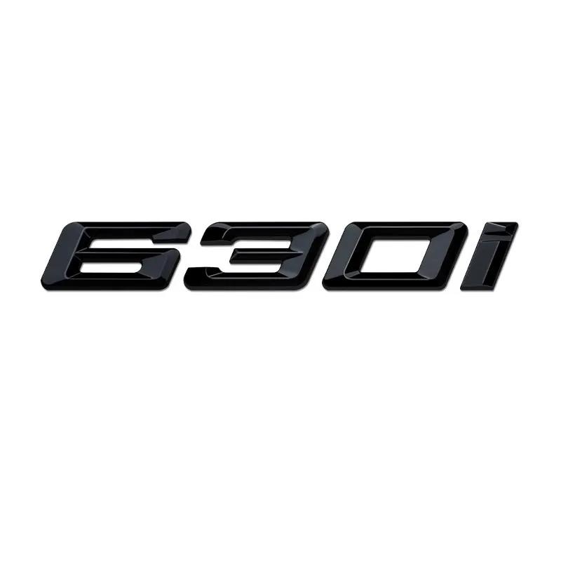 FD23-3D Car Tail Trunk Letter car sticker 630i 640i 630d GT Black Silver Emblem Sticker For BMW 6 Series GT E63 E64 F06 F12 F12 G32