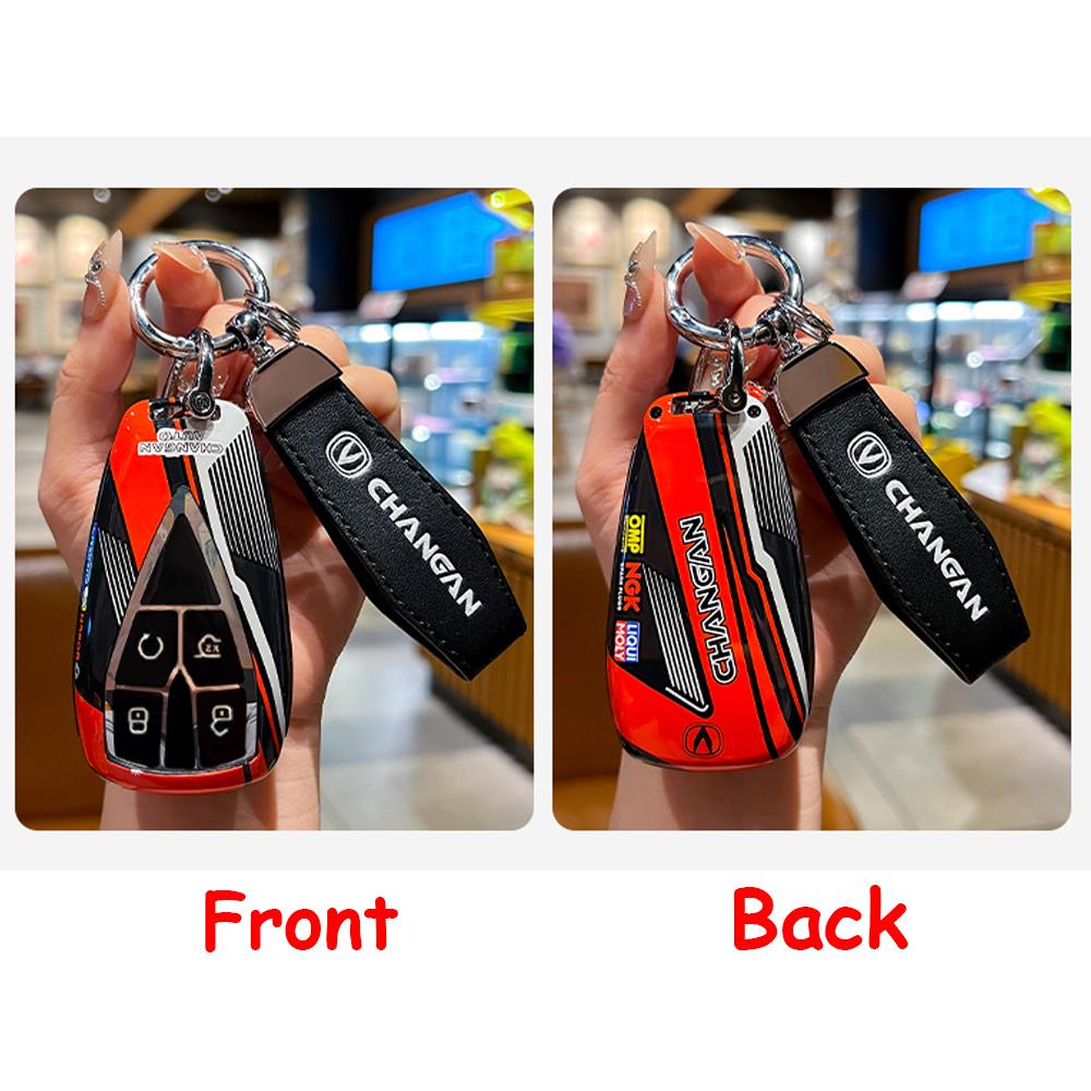 New Car Key Case Cover For Changan Cs35Plus Cs35 Plus Cs55 Plus Cs75 Plus Eado Uni-T Uni K Oushang X5 X7 Ev