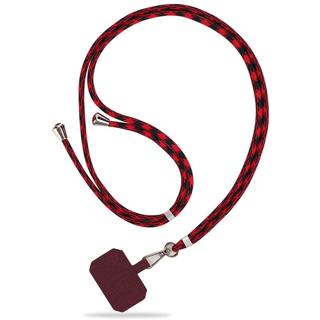 Universal Mobile Phone Neck Rope Adjustable Metal Snap Buckle Anti-lost Holder Lanyard with Adhesive Card Outdoor Travel Hiking