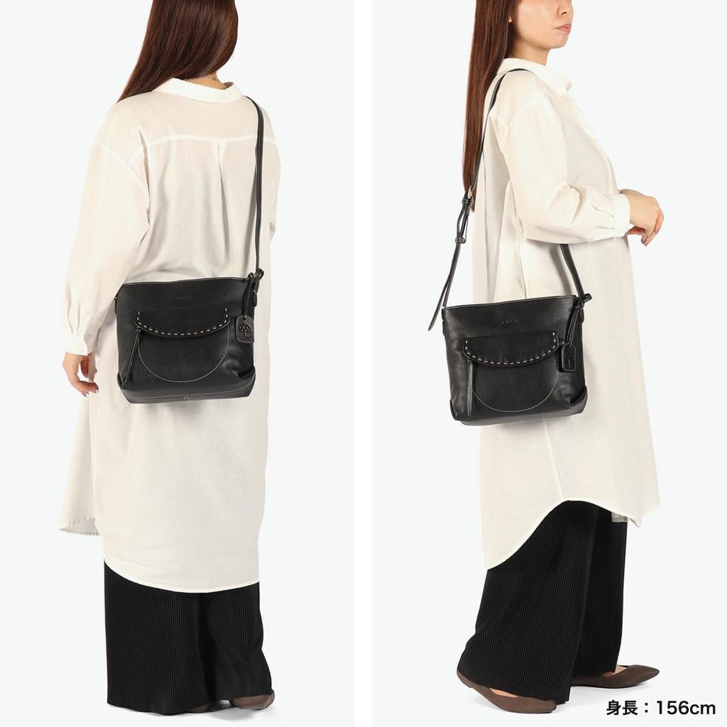 Dakota Women's Genuine Leather Shoulder Bag, Black, DA-1034643-10