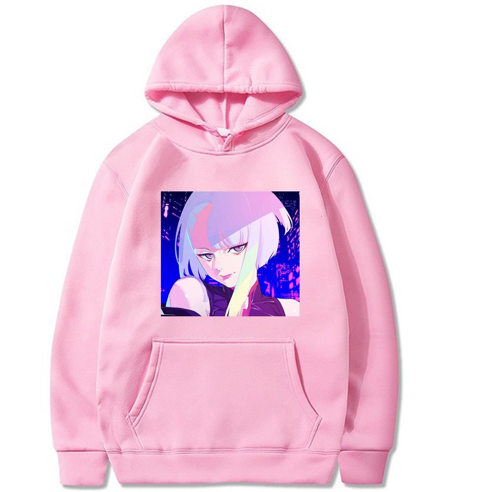 

Худи EDGERUNNERS Люси Женские Мужские С Длинным Рукавом Толстовки с Капюшоном Унисекс Повседневная Уличная Одежда Y2K Уличная Мода Одежда 3XL