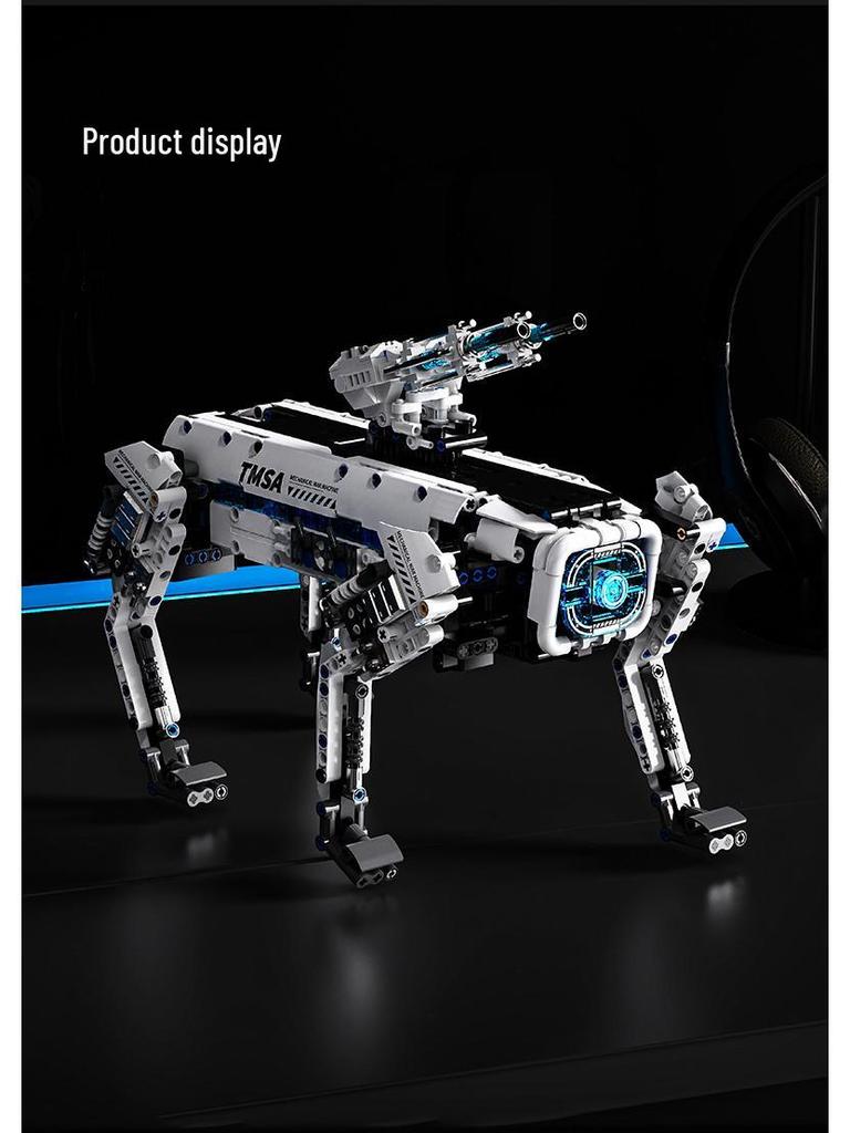 Tuo Mu T1109 Sci-Fi Bionic Mechanical Dog: Educational Remote Control Toy for Programming and Building - Ideal for Kids.