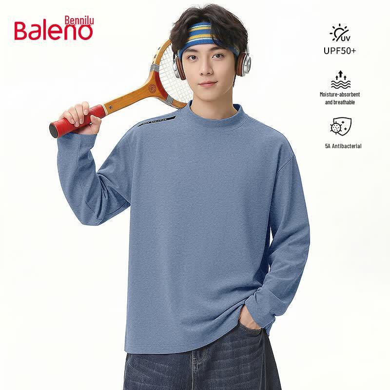Baleno Men s Long-Sleeve Half-High Collar T-Shirt L