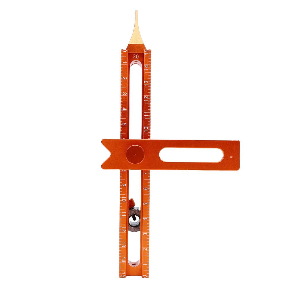 Scribing Ruler 4 Sided Scale Double Ended Magnetic Woodworking Marking Tool with Limit
