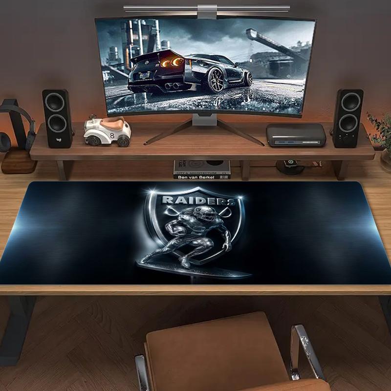 Las Vegas Raiders Mouse Pad Large Gaming Table Cushion Nonslip Laptop Tablet Big Mousepad Xxl Mat Mini Pc Playmat With Lock Edge