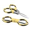 Stainless Steel Fishing Scissor Foldable Fish Scissors Plier Cut PE Braid Line Lure Carp Fishing Tools Accessories