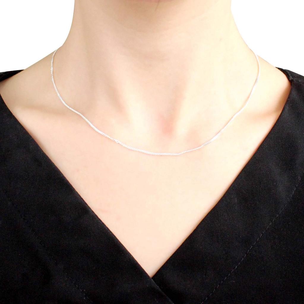[Sears] Sterling Silver 925 Cuban Link Chain, 1.2mm width, 40cm length, cd35-40