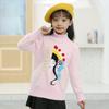 Girl's facial makeup imitation mink fur and velvet sweater