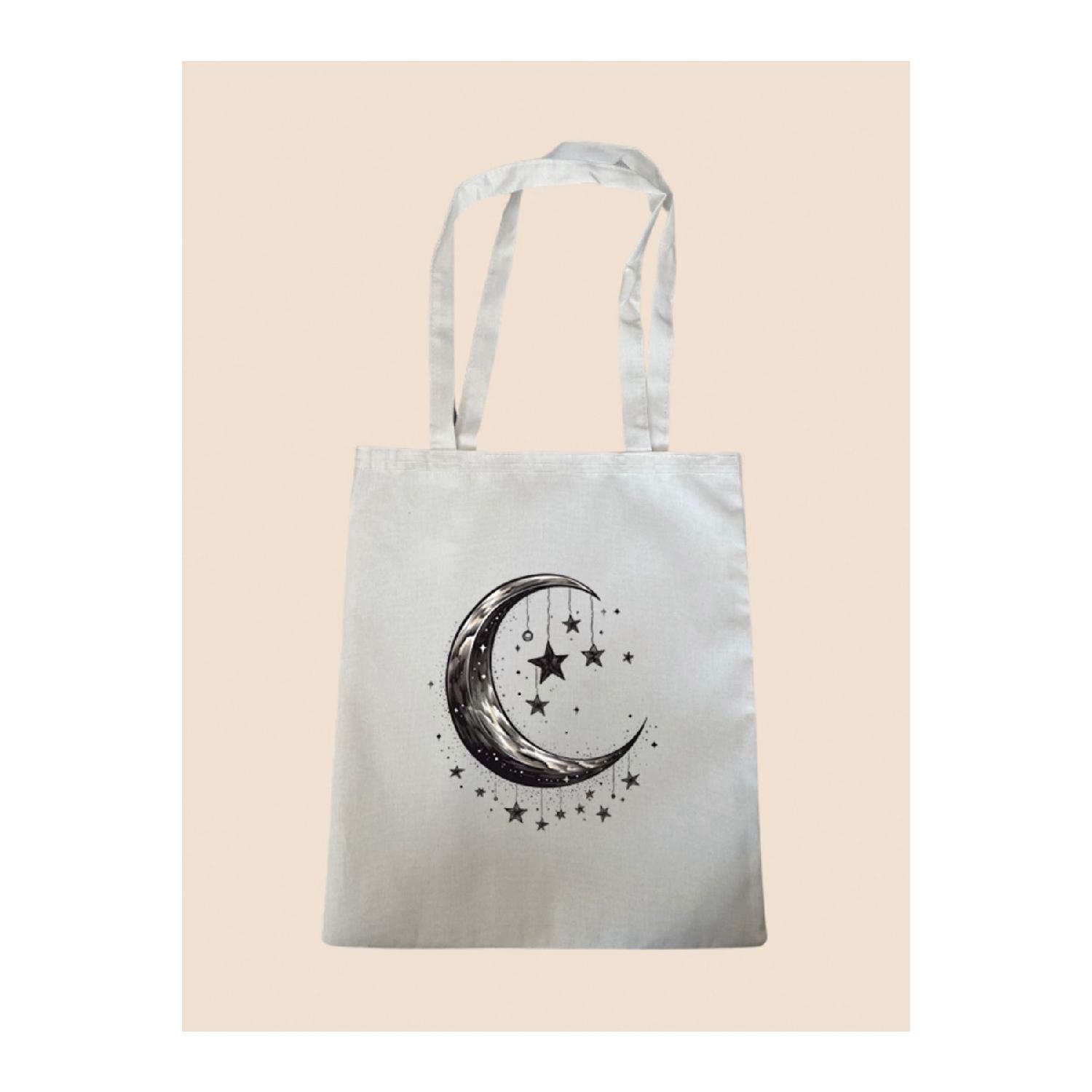 

Black Moon And Star Printed Cloth Bag - Large Size Women s Shoulder Bag Standart вершковий