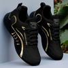 Heren Mode Sneakers - Casual Sportschoenen met Gouden Accenten, Wit Perfect voor Casual Outfits En Buitenactiviteiten