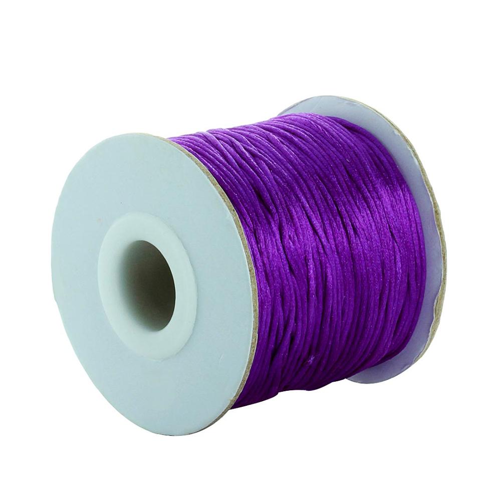 

80yards jewelri make nylon cord satin cord satin thread macrame cord beading thread cord jewelri kumihimo rattail cord Wholesale фіолетовий